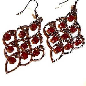 Express purple droplet earrings